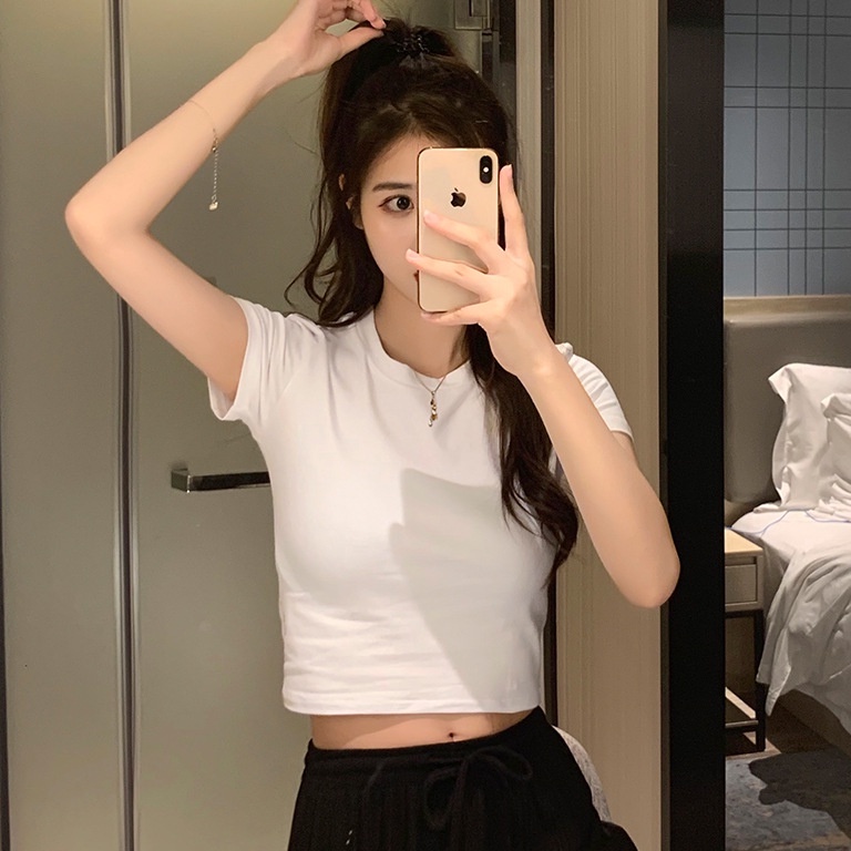 Áo croptop tay ngắn Boniface Croptop nữ cổ tròn