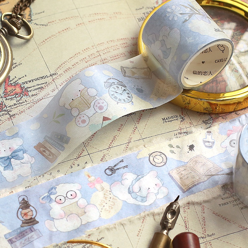 Washi Tape Băng Keo Giấy Nhiều Size Tulip Hướng Dương Hoa Hồng