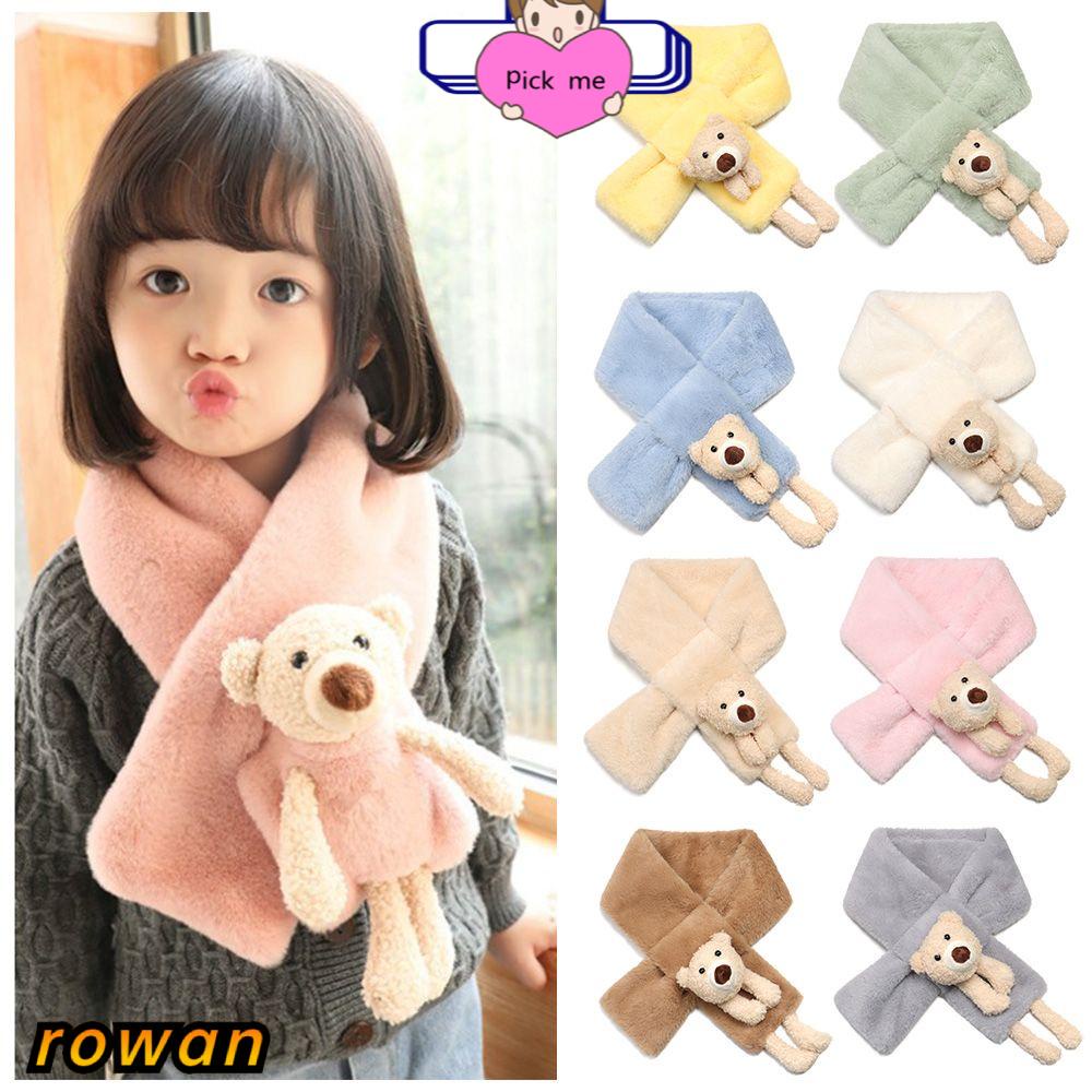 Khăn choàng giả lông thú hình gấu dễ thương cho bé