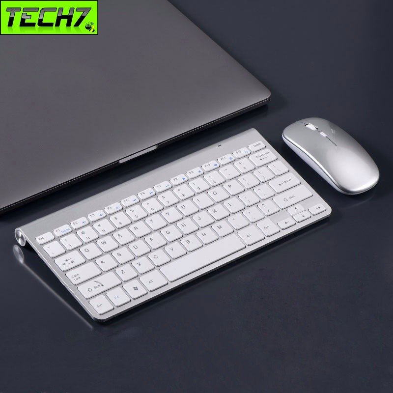 Bộ Bàn Phím Chuột không dây W201 white nhỏ gọn - cho máy tính , Laptop , điện thoại , máy tính bảng