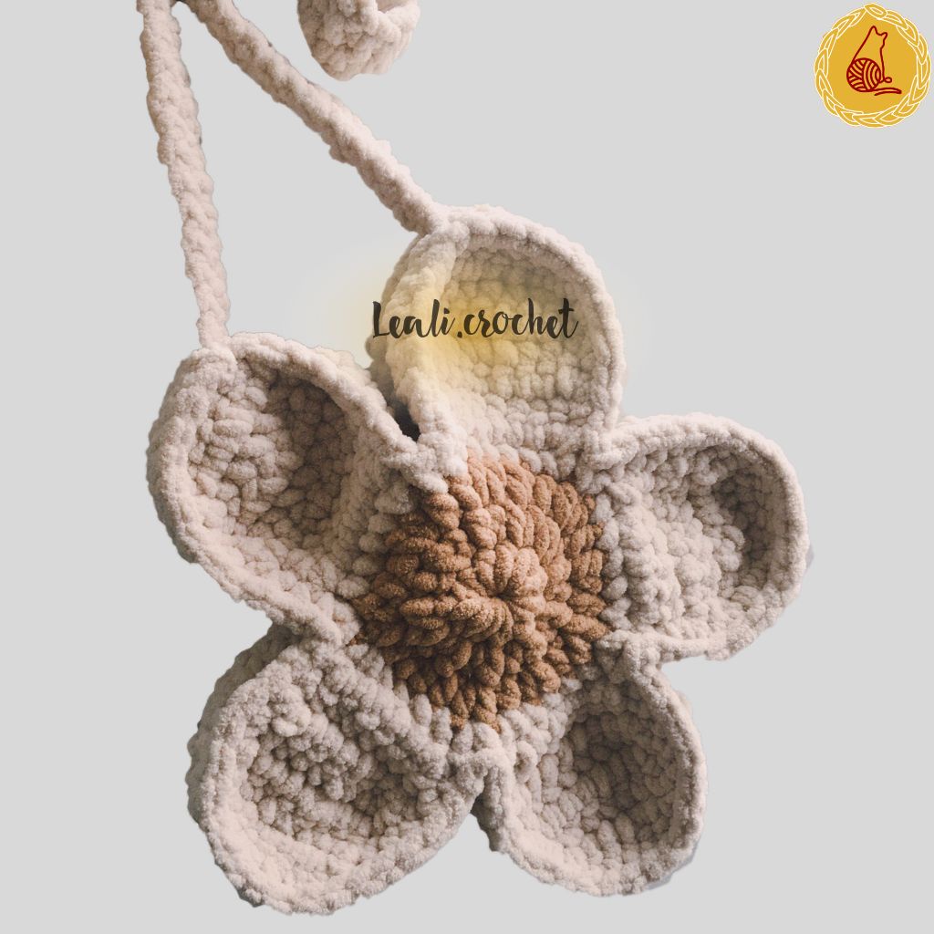 Túi len hoa Handmade, Bloom Flower Bag, Daisy len hình bông cúc - Nhận mix màu theo yêu cầu