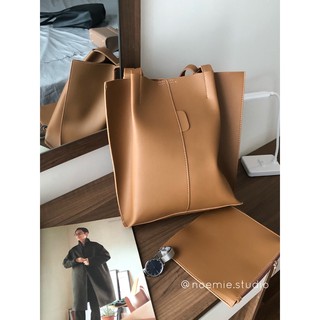 Túi tote basic da mềm kèm ví nhỏ