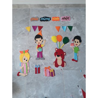 tranh góc chúc mừng sinh nhật mầm non
