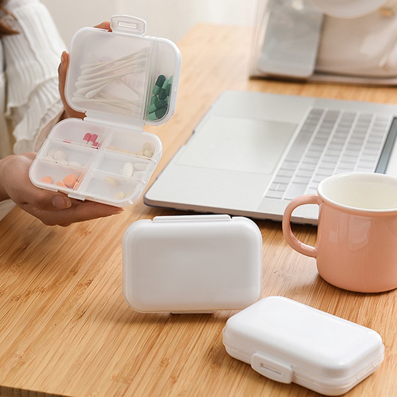 Hộp Đựng Thuốc Phân Loại Mini Bằng Nhựa Có Nhãn Dán Họa Tiết Hoạt Hình