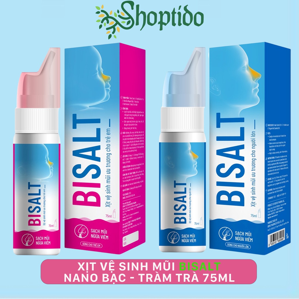 Xịt mũi tràm trà nano bạc Bisalt KENTEK PHARMA 75ml NPP Shoptido