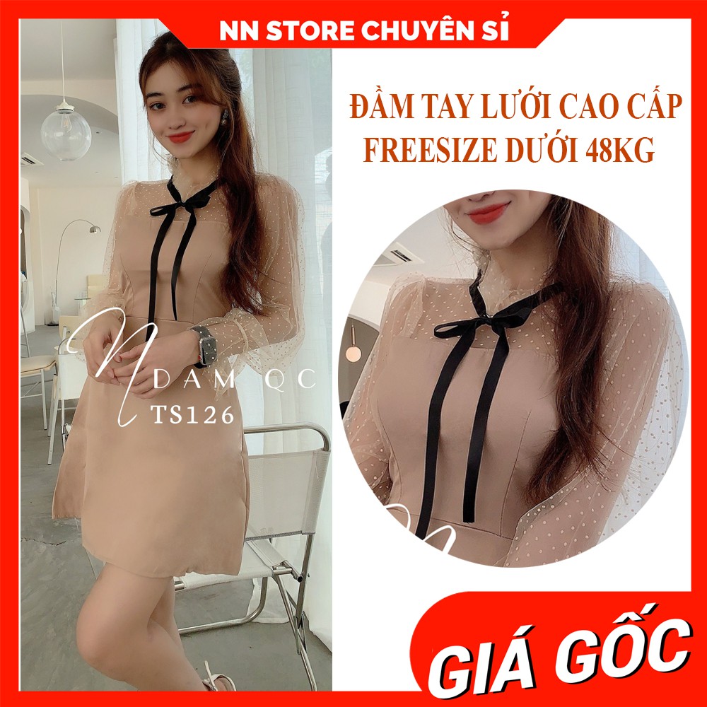 ĐẦM TIỂU THƯ TAY LƯỚI BI TS126 ⚡HÀNG ĐẸP⚡ẢNH THẬT⚡ ĐẦM NỮ ĐI TIỆC ⚡ ĐẦM TAY PHỒNG ⚡ ĐẦM TAY LƯỚI