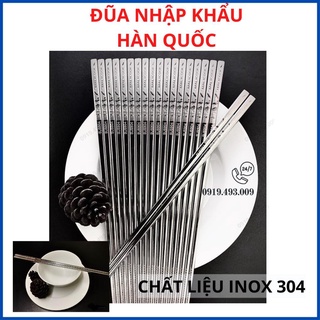 Đũa inox 304 nhập khẩu hàn quốc chống trơn trượt inox đặc ruột, giảm giá siêu lớn