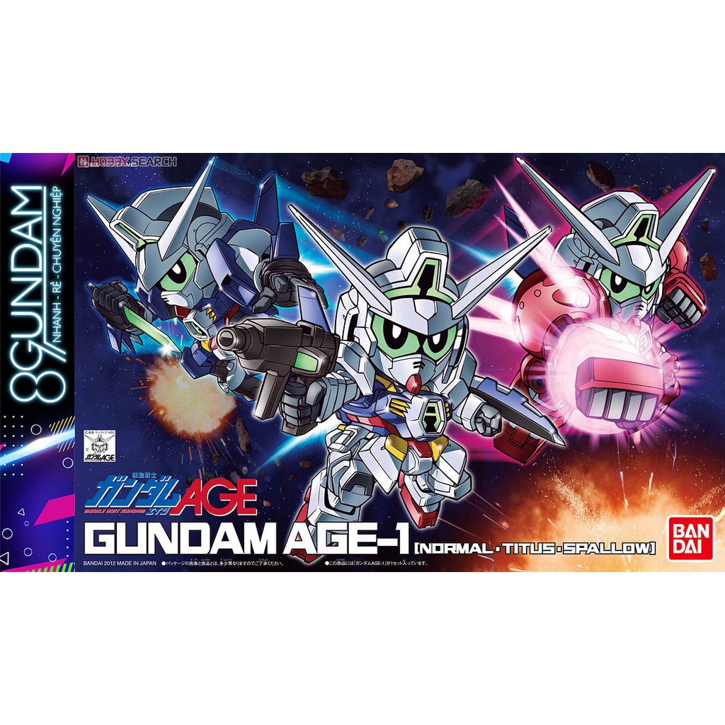 Mô Hình Lắp Ráp Gundam SD BB 369 Age-1 Normal - Titus - Spallow