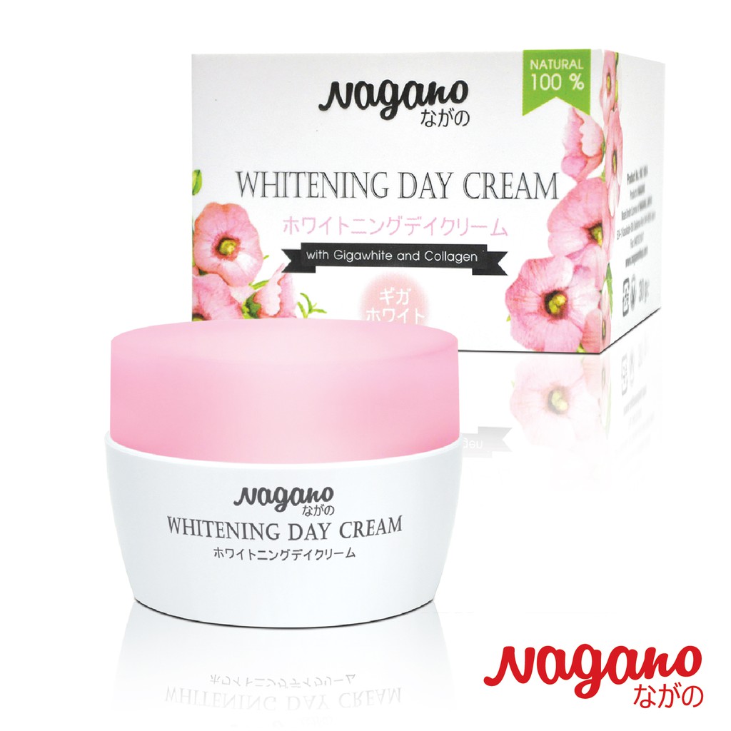 Kem làm trắng da ban ngày với gigawhite và collagen (WHITENING DAY CREAM) Nagano Japan 30g