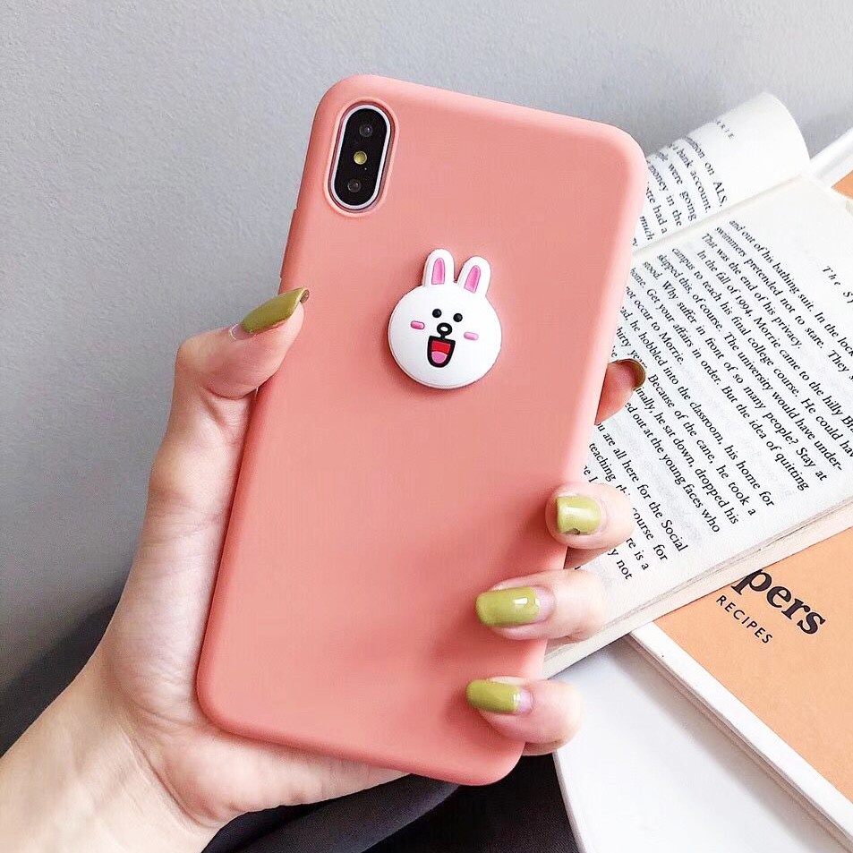 Ốp điện thoại TPU mềm mặt hình hoạt hình cho IPHONE 12 mini 11 pro max 5 5s 6 6s 7 8 plus x xs max xr