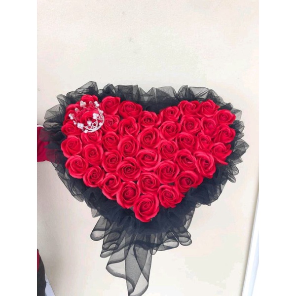 HOA SÁP THƠM BÓ 35 BÔNG SANG CHẢNH HÌNH TIM 💝