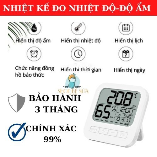 Nhiệt Ẩm Kế Điện Tử Đo Nhiệt Độ Và Độ Ẩm Phòng Ngủ Cho Bé