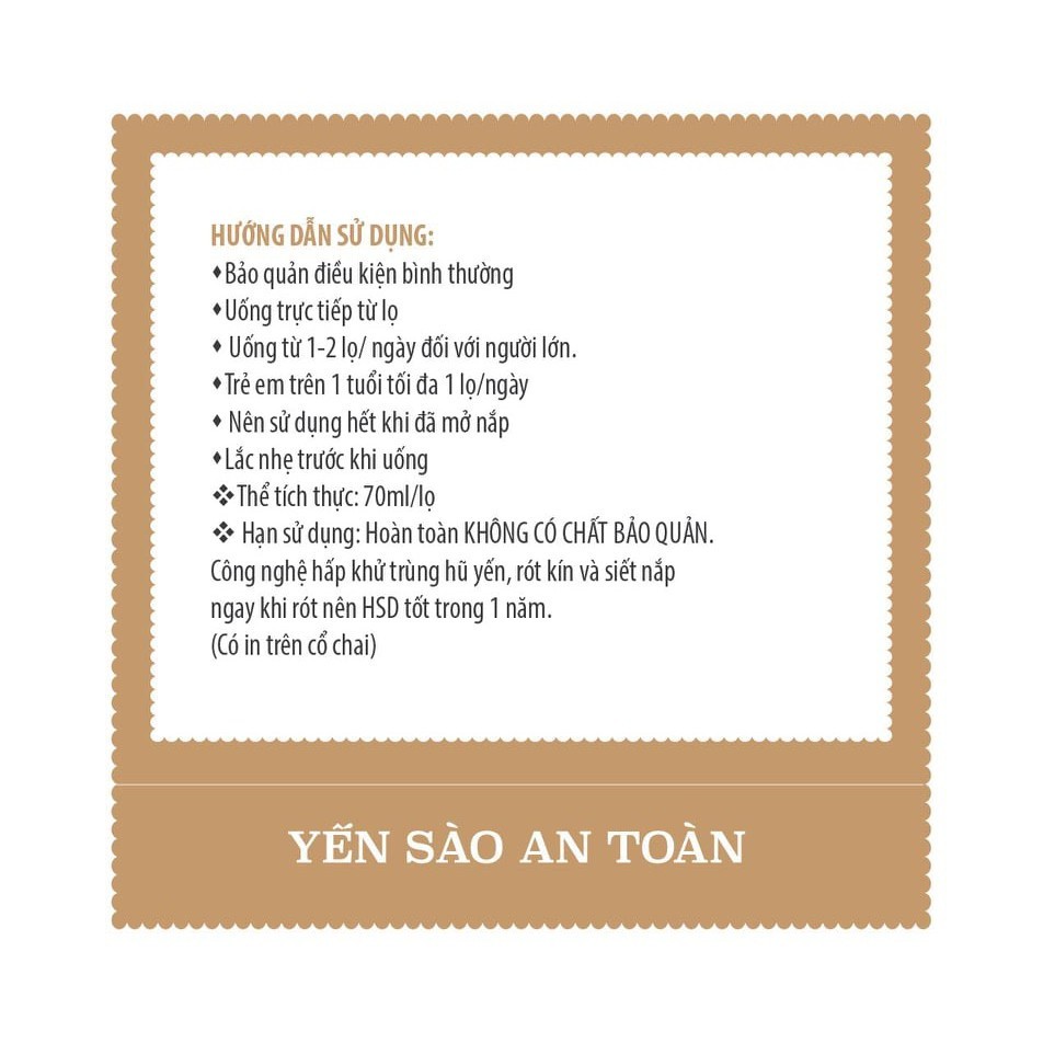 Lốc 6 Hũ Yến Chưng Đường Phèn (70ml) | BigBuy360 - bigbuy360.vn