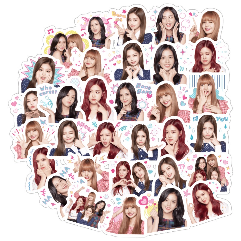 Set 40 Nhãn Dán Hình Nhóm Nhạc Blackpink