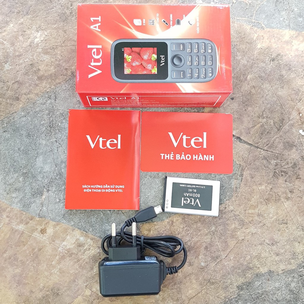 Điện Thoại GSM Vtel A1 (2 Sim) - Số To, Chữ To, Pin Bền, FM loa ngoài, Thiết Kế Đẹp - Hàng Chính Hãng, Bảo Hành 12 Tháng | BigBuy360 - bigbuy360.vn