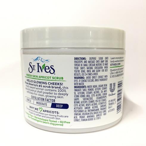 Tẩy tế bào chết toàn thân St.Ives Acne Control Apricot Scrub 283g USA