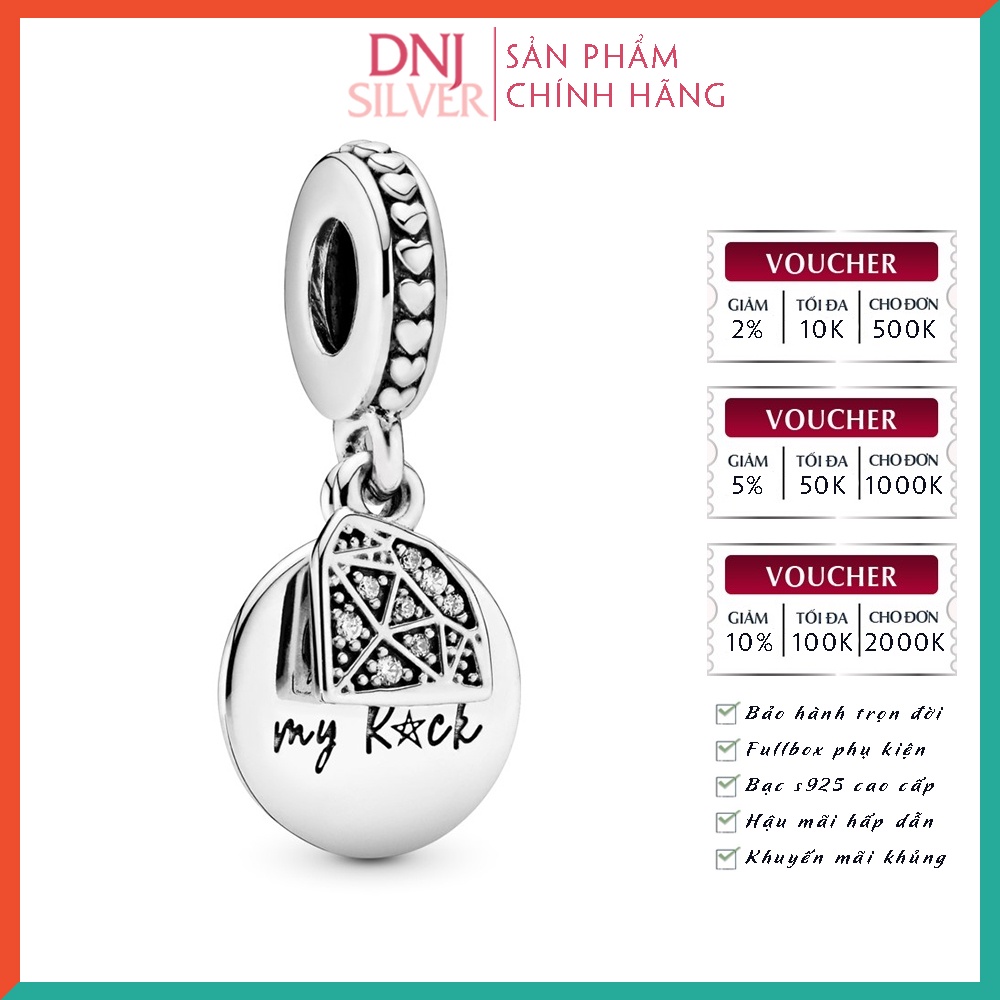 Charm bạc 925 cao cấp, hàng chuẩn bạc - Charm My Rock thích hợp để mix vòng tay charm - DN182
