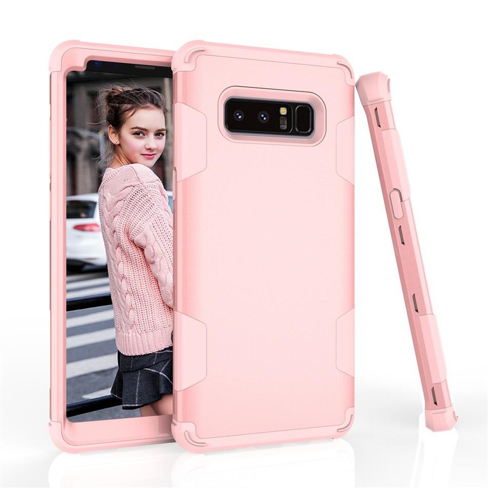 Ốp điện thoại TPU+PC 3 trong 1 bảo vệ toàn diện chống sốc thời trang cho Samsung Galaxy Note8 case Note 8 Back cover casing