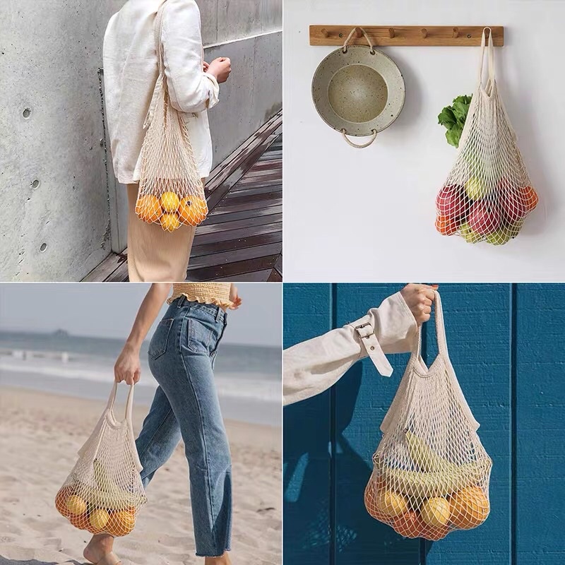Túi lưới decor, đi biển, đi picnic, đi chợ đa năng tiện dụng, bảo vệ môi trường