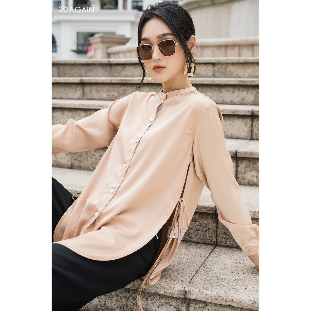 [Mã WABRM50 giảm 15% đơn 99k] Áo sơ mi dây buộc sườn AGAIN ASA1475 | BigBuy360 - bigbuy360.vn