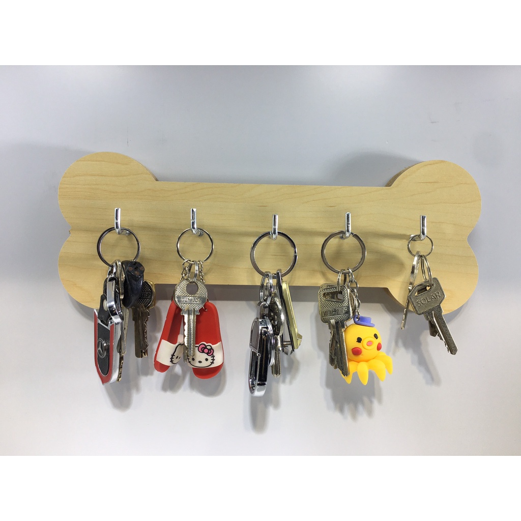 Móc Treo Chìa Khóa Gỗ Dán Tường Decor, Bảng Treo Chìa Khóa Gỗ
