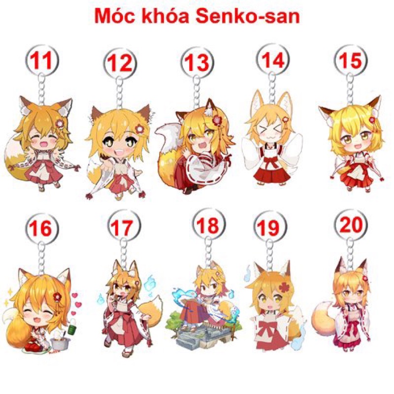 Móc khoá sewayaki kitsune no senko-san 3 cái khác nhau/ móc treo sewayaki kitsune no senko-san