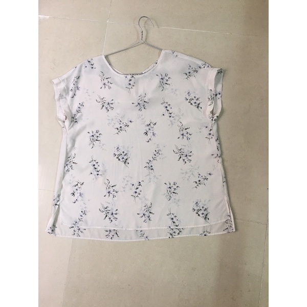 Áo voan lụa cánh dơi hoa nhí freesize