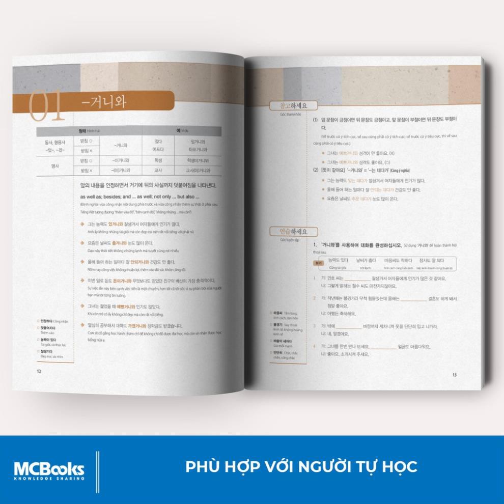 Sách - Làm Chủ Ngữ Pháp Tiếng Hàn Trình Độ Cao Cấp Giải Thích Chi Tiết [MCBOOKS]