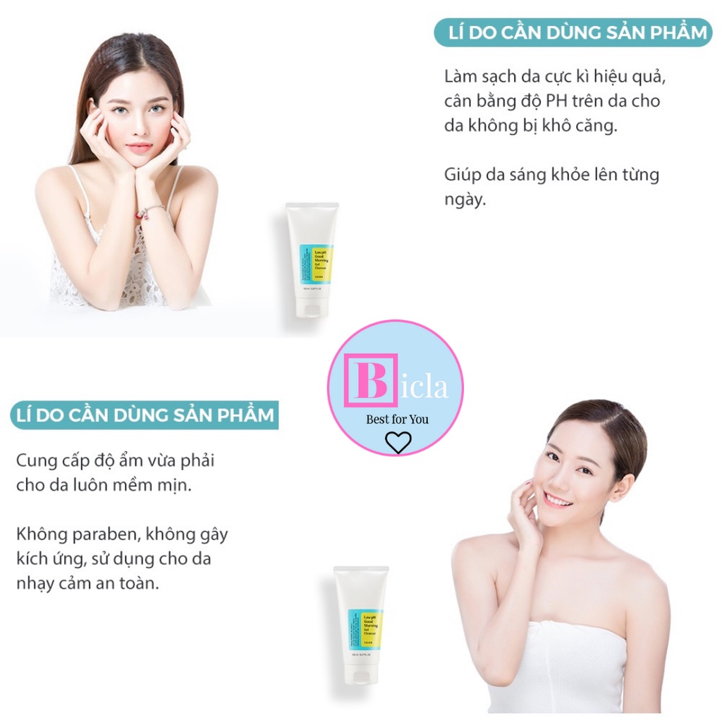 Sữa rửa mặt Cosrx Low pH Good Morning Gel Cleanser 150ml | BigBuy360 - bigbuy360.vn