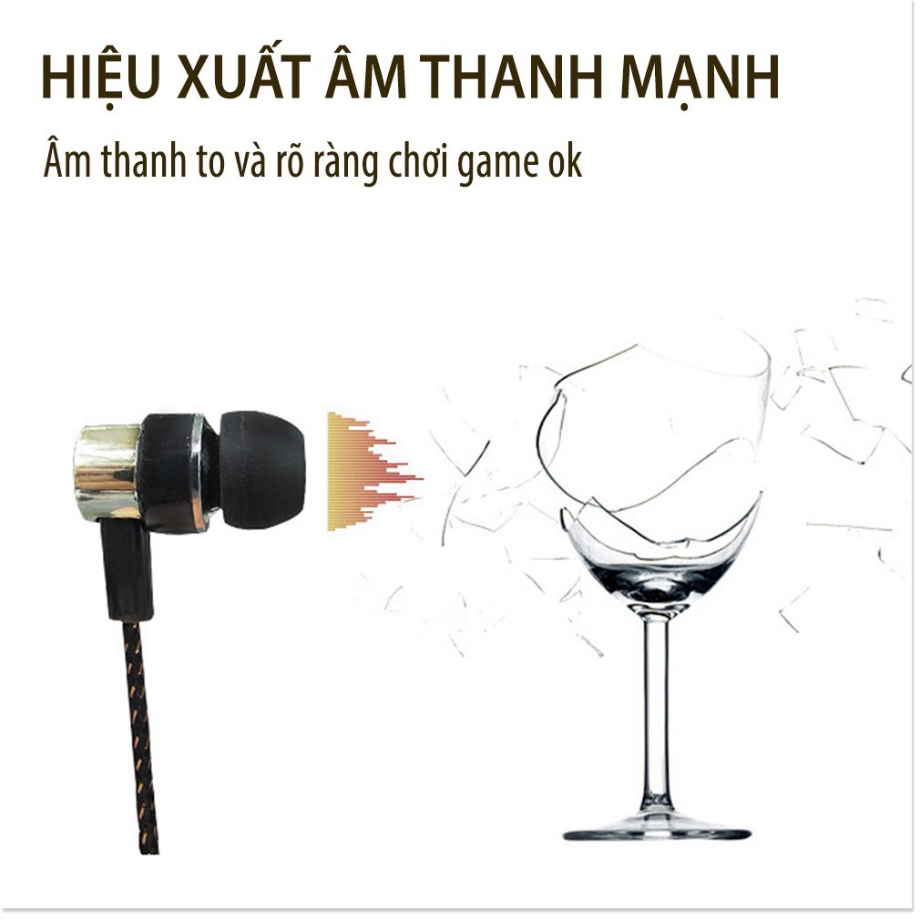 Tai nghe nhét tai 3DO có dây SK-17 chất âm Extra Bass dòng tai nghe Gaming, jack 3.5mm tương thích với điện thoại  3DO