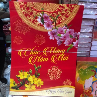 [BAO GIÁ 4 kthuoc]Túi giấy Chúc Mừng Năm Mới đỏ có quai đựng quà đi biếu, tặng đẹp và lịch sự