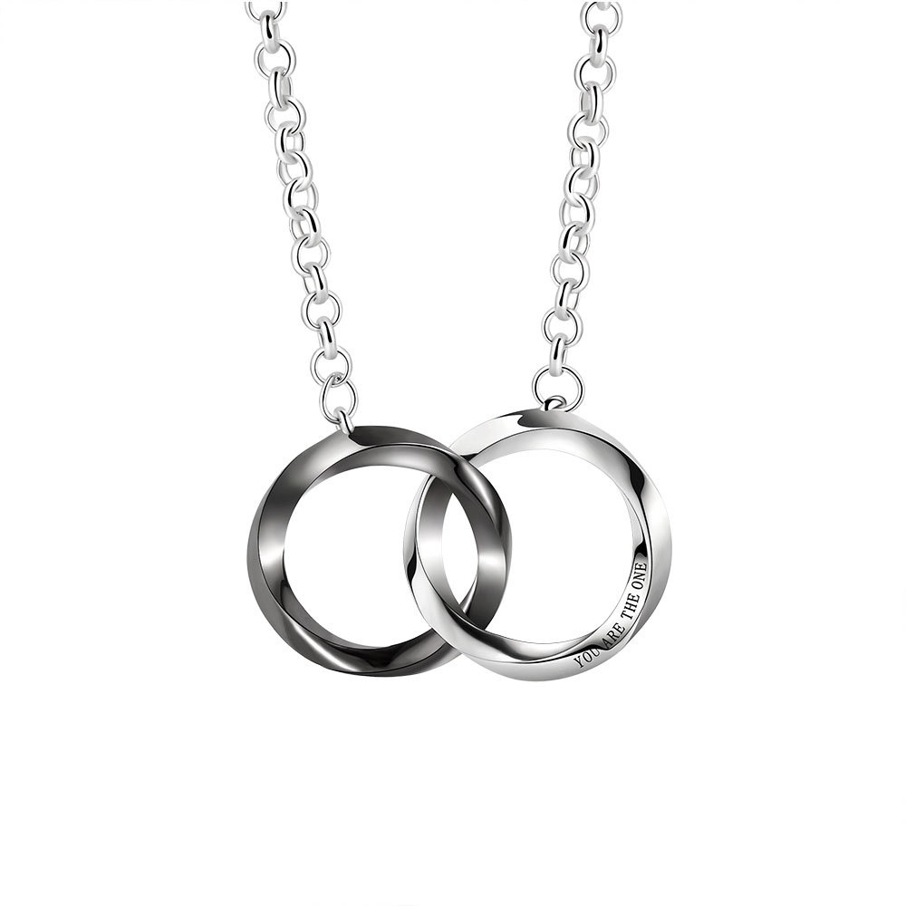 Vòng cổ Mặt Nhẫn Đôi Thiết Kế Đơn Giản Chất Lượng Cao Cho Cặp Đôi