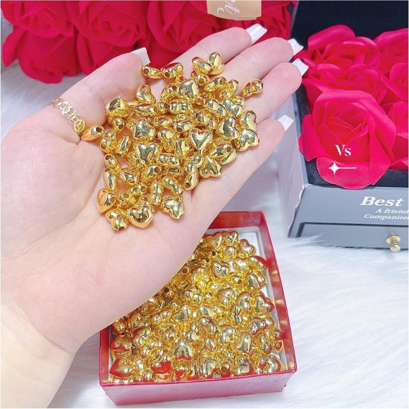 Mặt Tim Phồng Vàng Cho Nữ, Khắc Tên Lazer Theo Yêu Cầu, Món Quà Siêu ý Nghĩa dành Tặng Người Thương- Trang sức Hoà Thảo