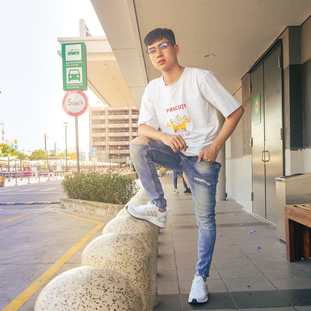 Áo thun nam nữ Unisex PARACUTY Summer Trip - P06 chất liệu cotton 100%, co giãn 4 chiều, dày dặn, form rộng tay lỡ | BigBuy360 - bigbuy360.vn