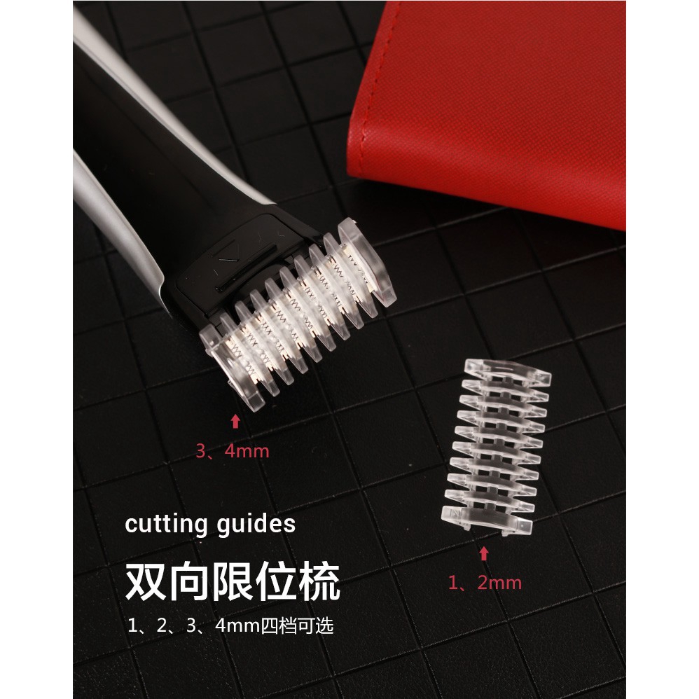 Tông đơ cắt tóc/ cạo râu Kemei lưỡi cắt xoay 360 độ chống thấm nước IPX6 tiện lợi