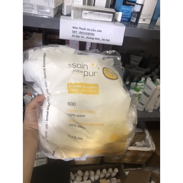 Bông tẩy trang Tetra Medical Cotton Wool Squares 600 miếng 5x5