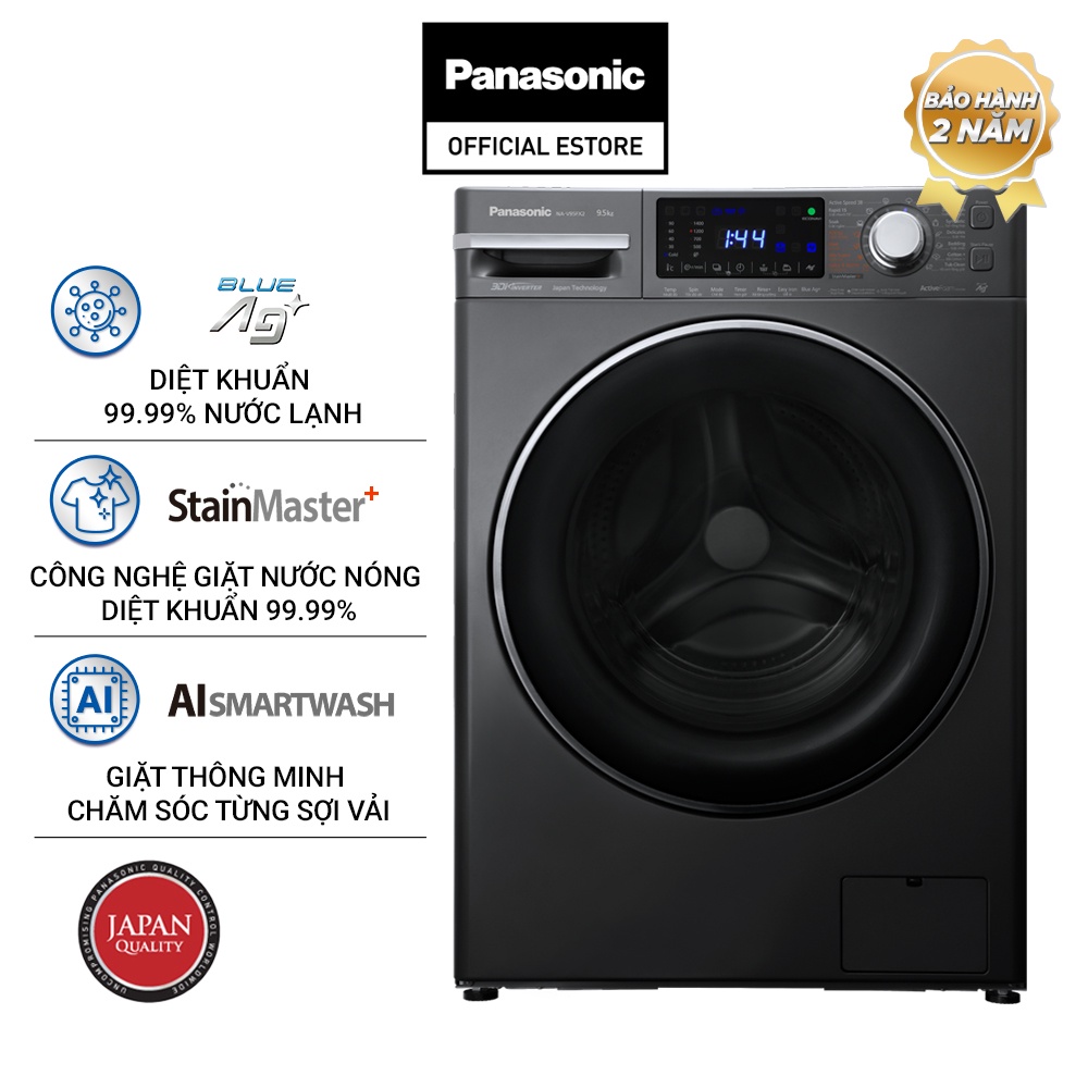 Máy Giặt Cửa Trước Panasonic 9.5Kg NA-V95FX2BVT - Diệt Khuẩn 99.9%
