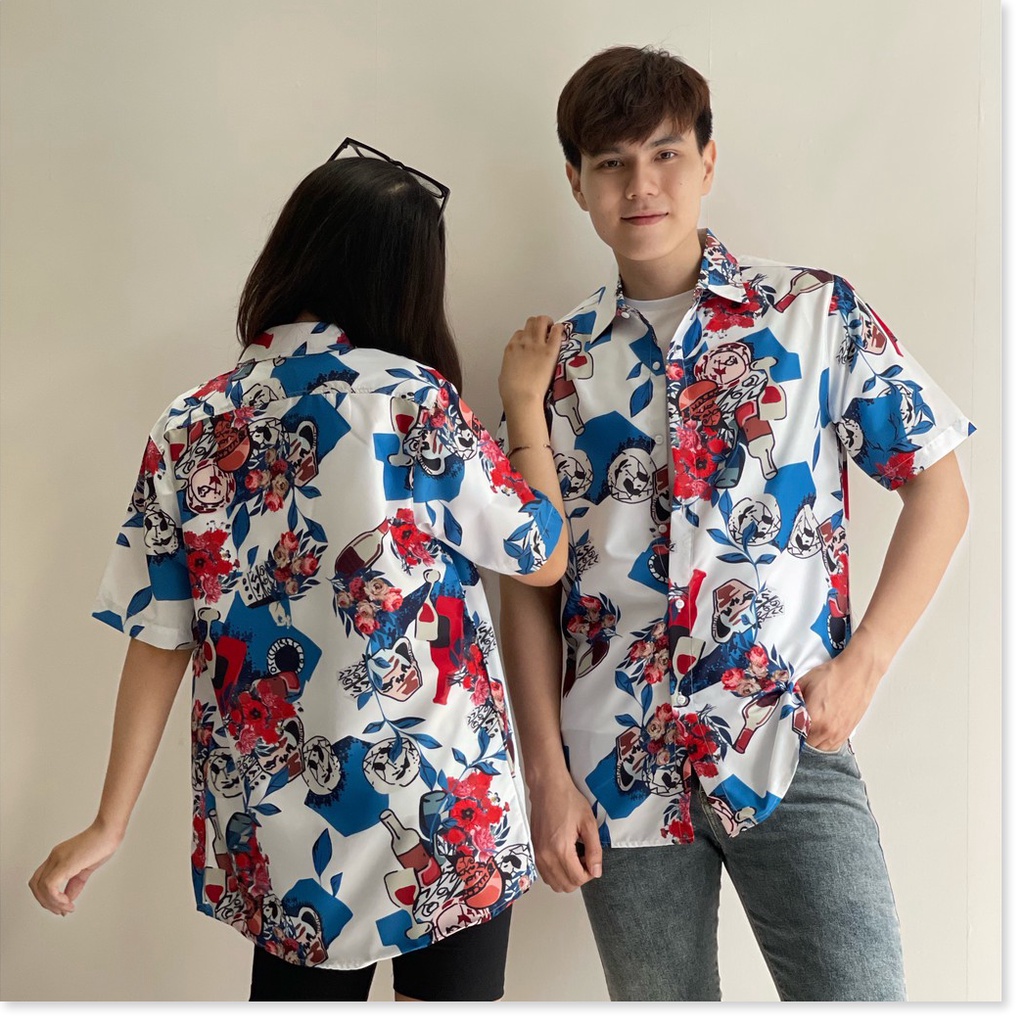 ÁO SƠ MI HOẠ TIẾT HOA MÀU CỰC ĐẸP , HOT 2021 KME FASHION