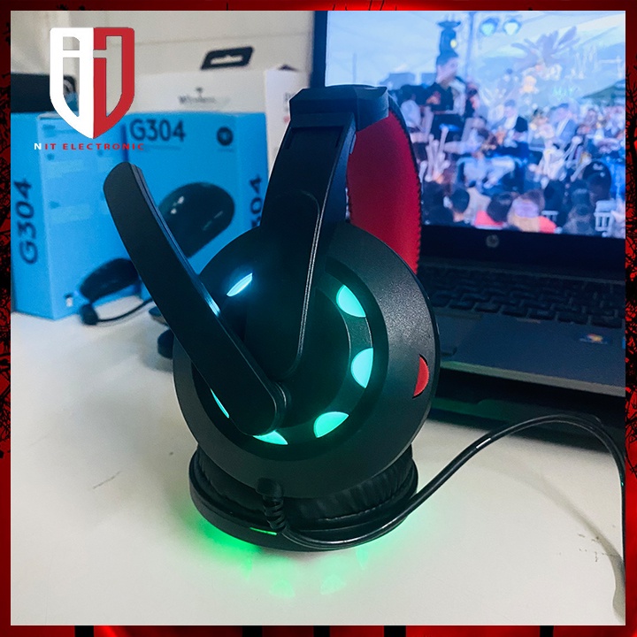 Tai nghe chụp tai gaming pc headphone có dây MISDE A65 máy vi tính laptop điện thoại