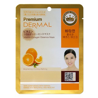 Combo 10 Mặt nạ dưỡng da cao cấp tăng cường Vitamin - Dermal Premium Vitamin Collagen Essence Mask