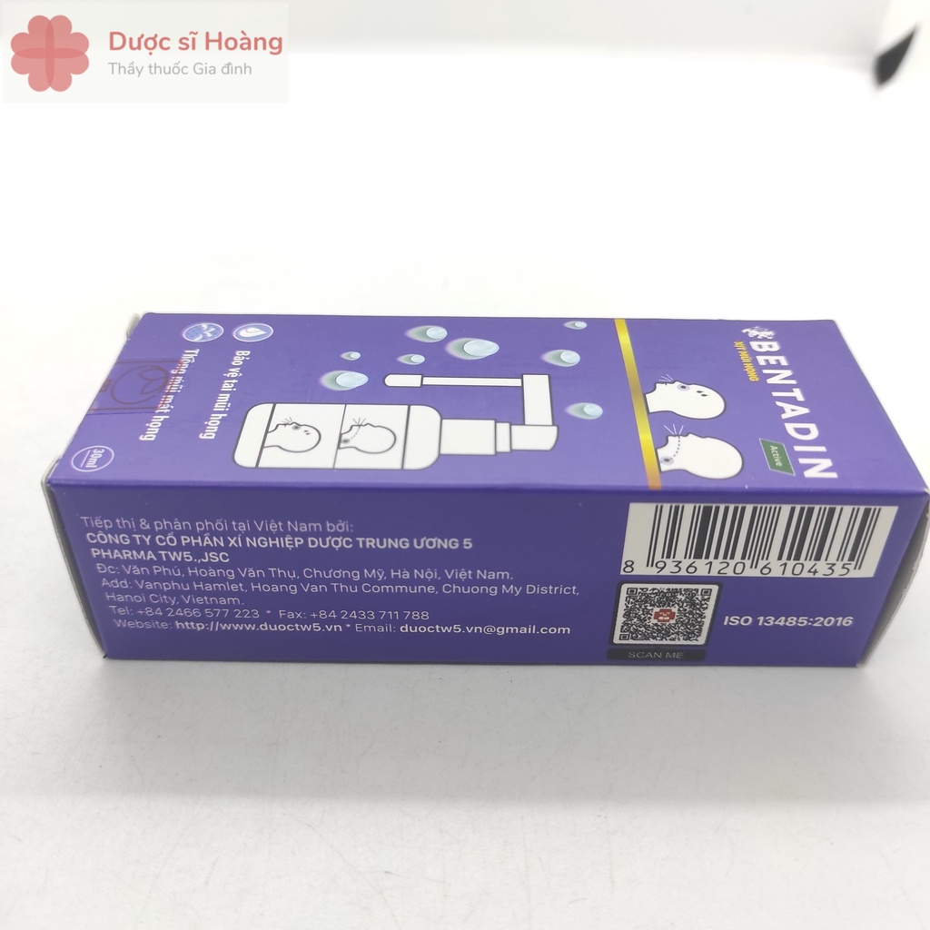 Xịt Mũi Họng Bentadin lọ 30ml