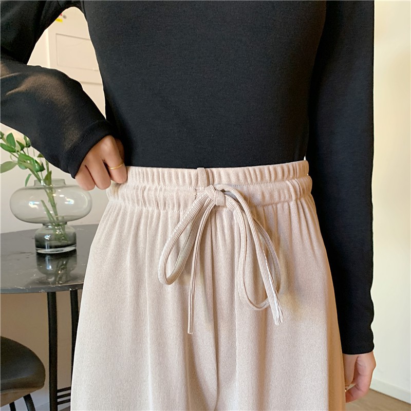 Quần thun Culottes ZARA gân tăm ống rộng HACK DÁNG hàng SIÊU CẤP Freesize &lt; 60kg