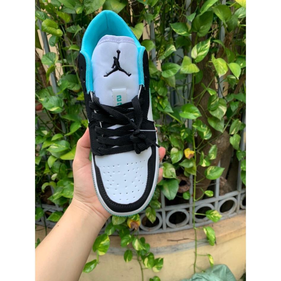 GiầyTHỂ THAO NAM NỮ Jordan 1 đen xanh ngọc cổ thấp hàng đẹp bản trung  siêu rẻ fuil boxbill