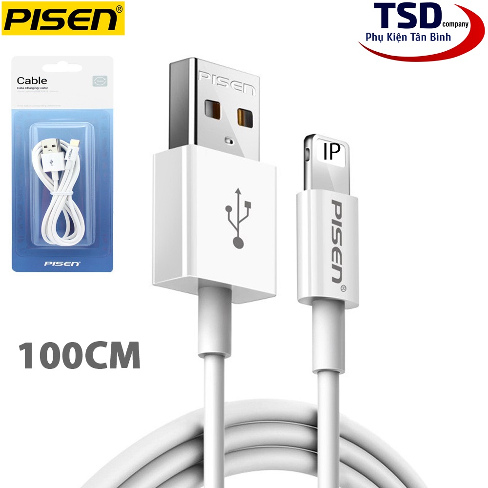 Cáp Sạc Pisen Chính Hãng Cho IPtablet Táo Dài 1 Mét