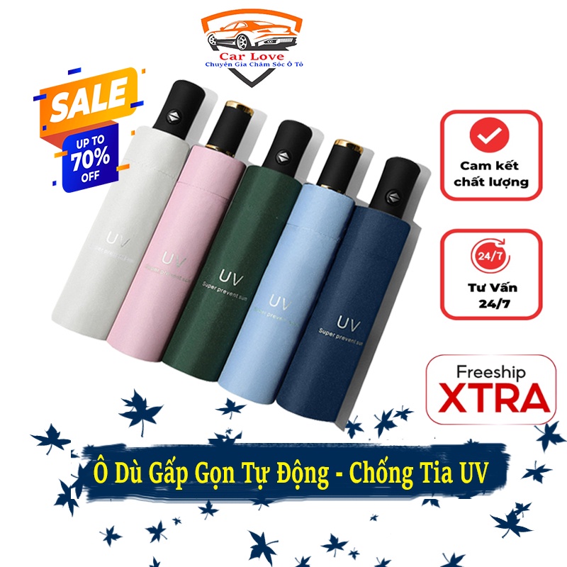 Ô Dù Gấp Gọn Tự Động Đa Năng - Dù Che Mưa,Che Nắng Chống Tia UV Hiệu Quả 100%