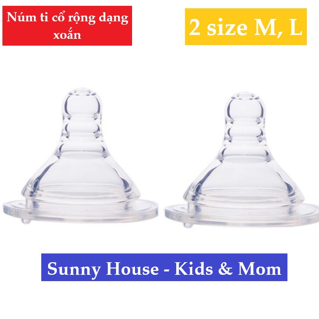 Núm ti siêu mềm cổ rộng dạng xoắn M/L