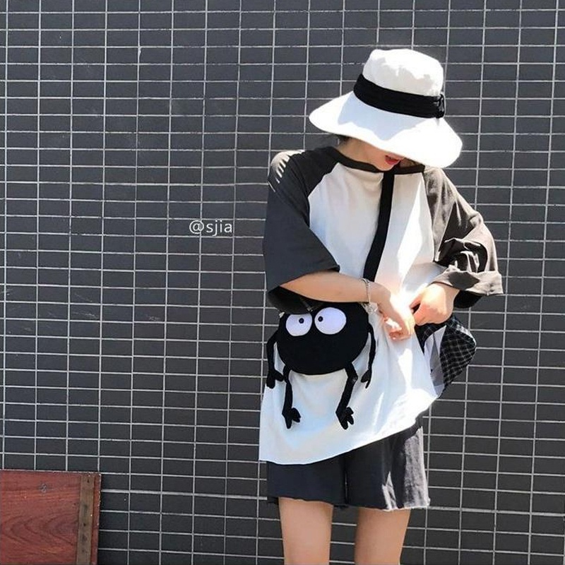 Túi Vải Canvas Đeo Chéo In Hình Thời Trang Dành Cho Nữ