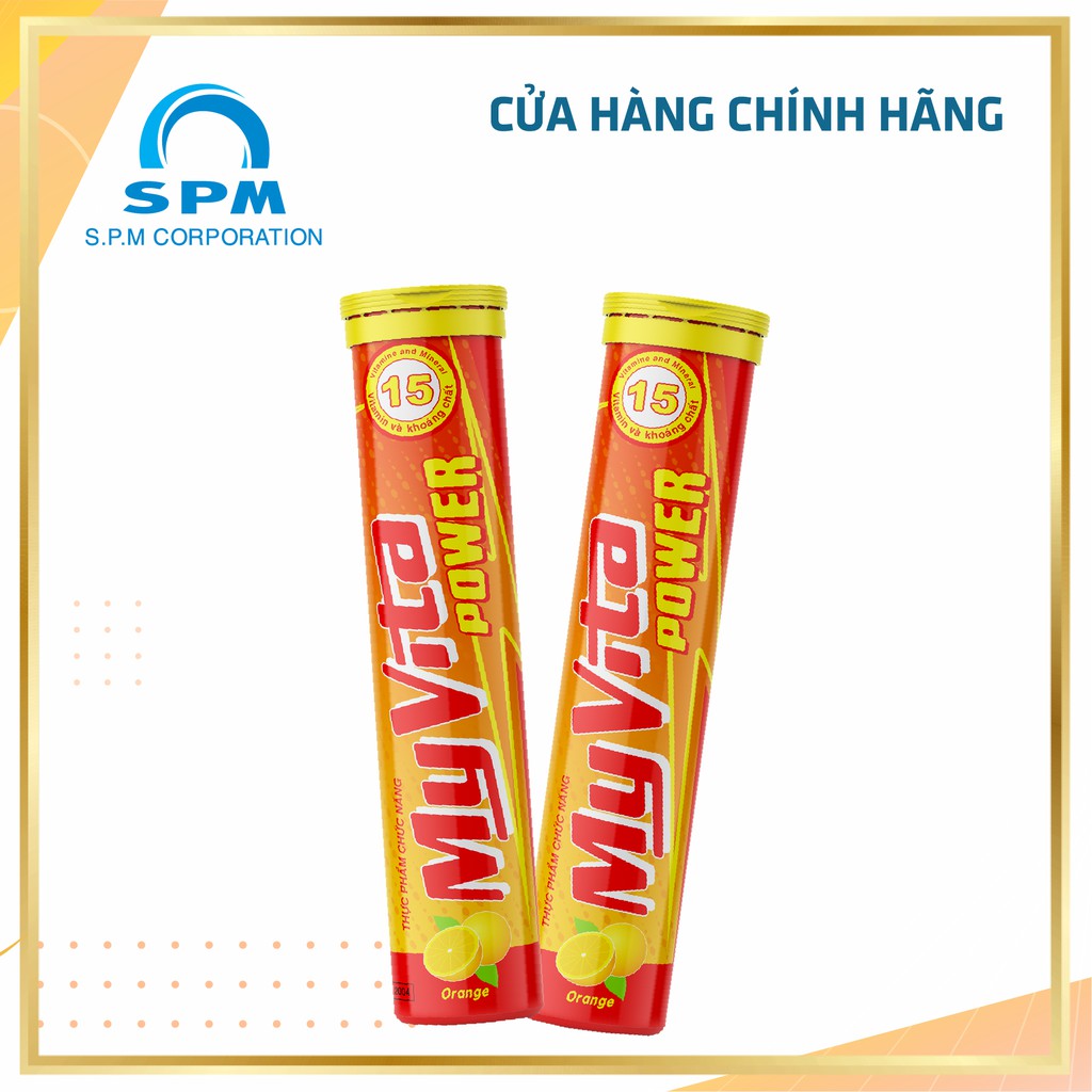 Viên sủi MyVita Power (Hương Cam) - Bổ sung Vitamin & Khoáng chất- Tăng cường đề kháng - Tuýp 20 viên