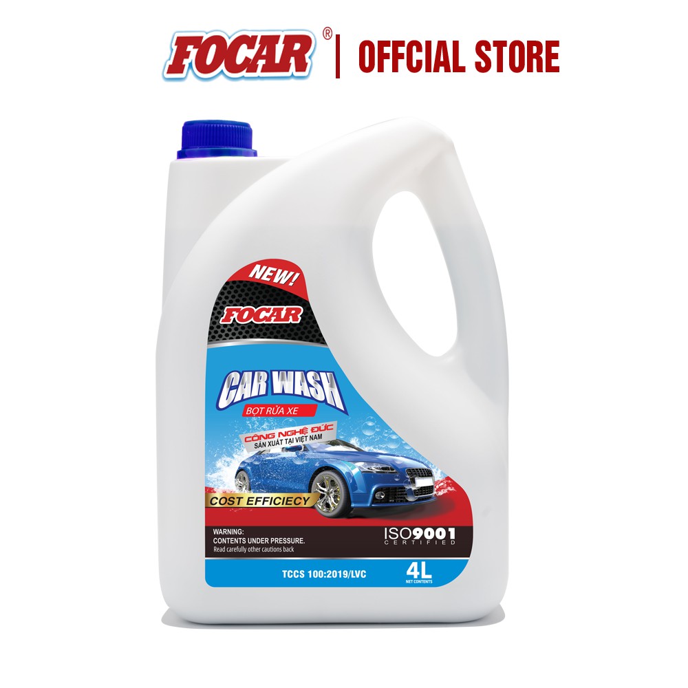 Combo Bọt tuyết rửa xe FOCAR Car Wash 4L + Bộ 3 khăn Microfiber FOCAR 32x36cm