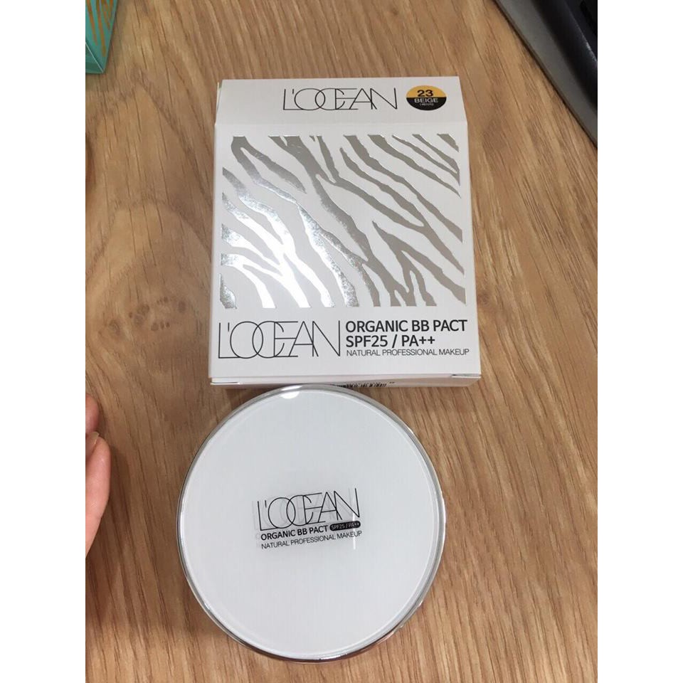 PHẤN NỀN CHỐNG NẮNG BB ORGANIC L'OCEAN SPF25/PA++ – 9G SIÊU MỊN DA, TIỆN LỢI KHI MAKE UP | BigBuy360 - bigbuy360.vn